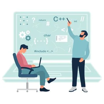 Programming Languages Learning Software Coding IT Stock-Illustration