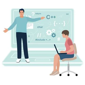 Programming Languages Learning Software Coding IT Stock-Illustration