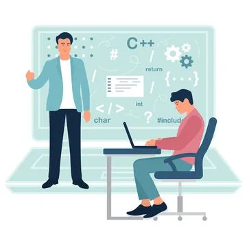 Programming Languages Learning Software Coding IT Stock-Illustration