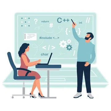 Programming Languages Learning Software Coding IT Stock Illustration