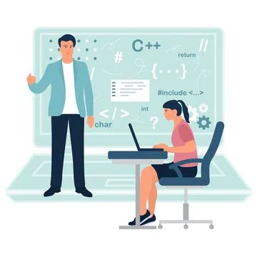 Programming Languages Learning Software Coding IT Stock Illustration