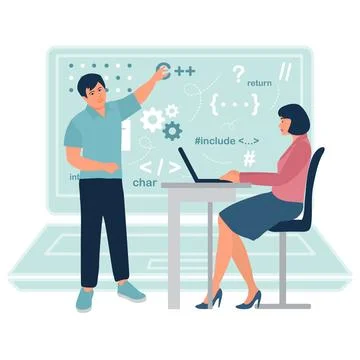 Programming Languages Learning Software Coding IT Stock-Illustration