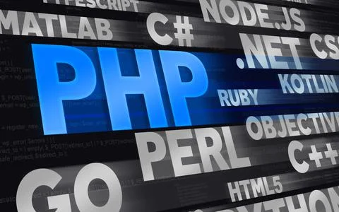 Programming Languages - PHP Illustrazione stock