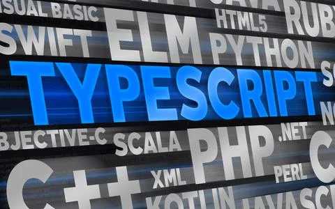 Programming languages titles with the main phrase in light color 스톡 일러스트