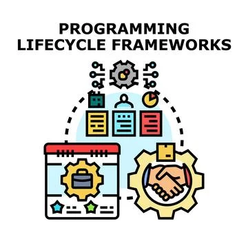 Programming lifecycle frameworks developing agile software solutions イラスト素材