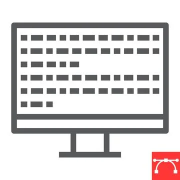 Programming line icon Illustrazione stock