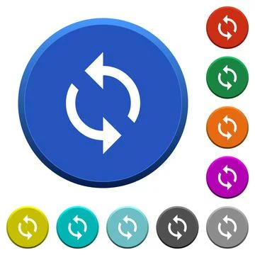 Programming loop beveled buttons Illustrazione stock