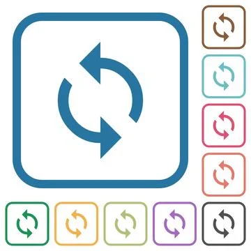 Programming loop simple icons Stock Illustration