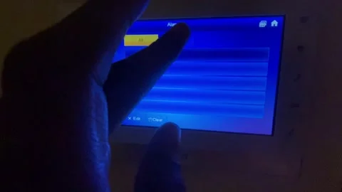 Programming Luxury Apartment Security System  스톡 동영상 157077640