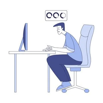 Programming with Man Character Working on Web Application Development Vector 스톡 일러스트