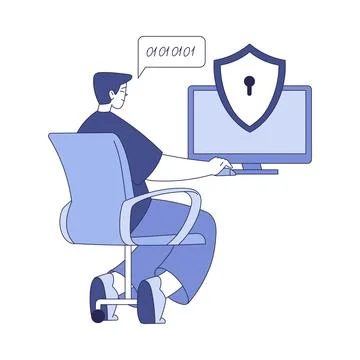 Programming with Man Character Working on Web Application Development Vector イラスト素材