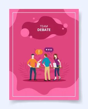 Programming man development software apps on computer for template of banners Stock Illustration