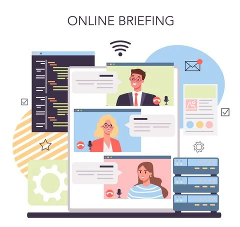 Programming online service or platform. Idea of working Stock-Illustration