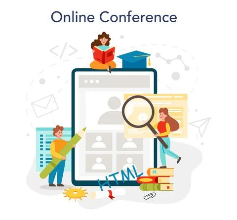 Programming online service or platform. IT education Stock Illustration