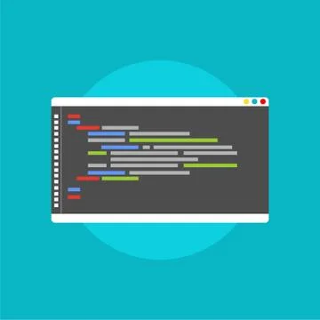 Programming or coding icon. 스톡 일러스트