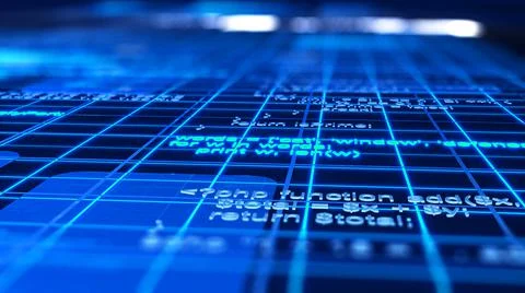 Programming in a programming language for a system.programming is used to dev Illustrazione stock