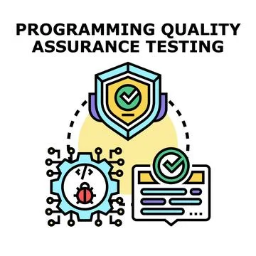 Programming quality assurance testing concept diagram Stock Illustration