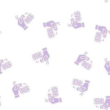 Programming rfid chip glyph seamless pattern Stock Illustration