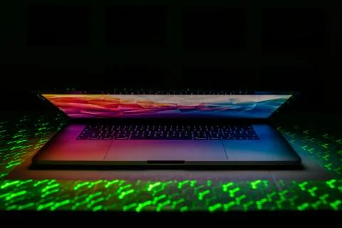 Programming room and  LED lights Stock Photos