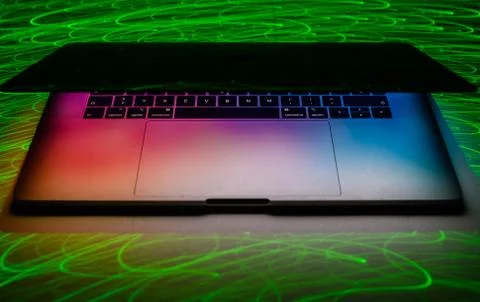 Programming room and  LED lights Stockfoto's