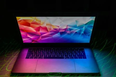 Programming room and  LED lights Stockfoto's