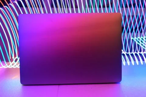 Programming room and  LED lights Foto stock