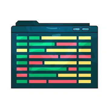 Programming Screen illustration 스톡 일러스트