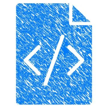 Programming Script Page Grunge Icon Stock Illustration