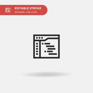 Programming Simple vector icon. Illustration symbol design template for web m Stock Illustration