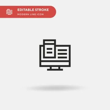 Programming Simple vector icon. Illustration symbol design template for web m Stock Illustration