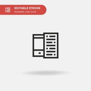 Programming Simple vector icon. Illustration symbol design template for web m Stock Illustration