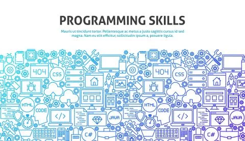 Programming Skills Concept Stock Illustration