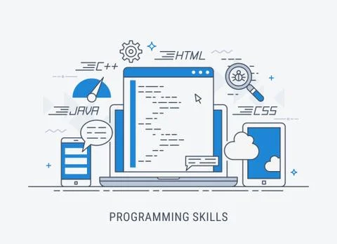 Programming skills vector illustration Stock-Illustration