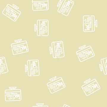 Programming software data science line vector seamless pattern Stockillustratie