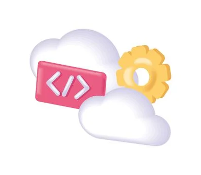 Programming software development and cloud storage Stock Illustration