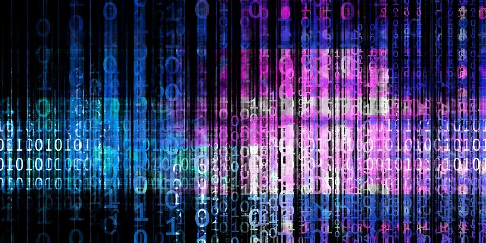 Programming Software Development Code Binary Algorithm Process 库存插图