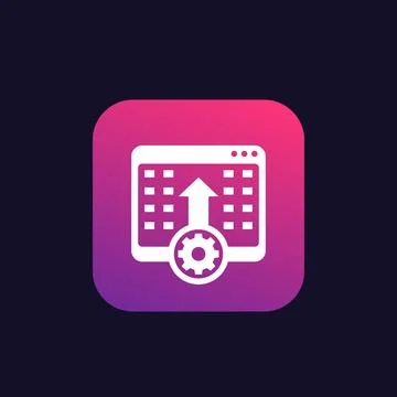 Programming, software integration icon, vector Stock Illustration