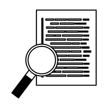 Programming software magnifying glass coding web development Stock-Illustration