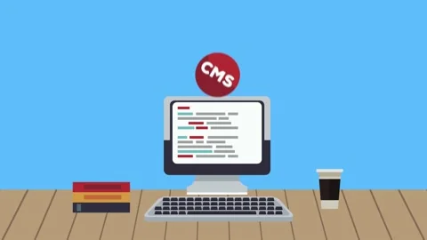 Programming software technology in desktop computer Stock Footage 154078478