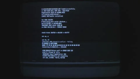 Programming software texts displaying in nmonitor. Dark background Stock Footage 310924361