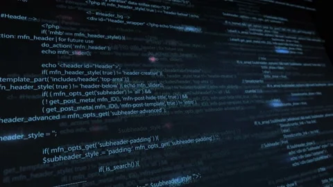 Programming source code abstract background. Depth of field effects. Stock Footage 151669431