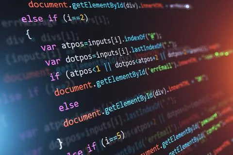 Programming source code abstract background Stock Illustration