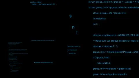 Programming source code abstract background Stock Illustration