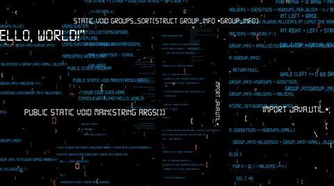 Programming source code abstract background Stock Illustration