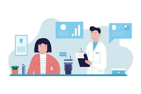 Programming, team, science, testing, education, electronics, robotics concept Stock Illustration