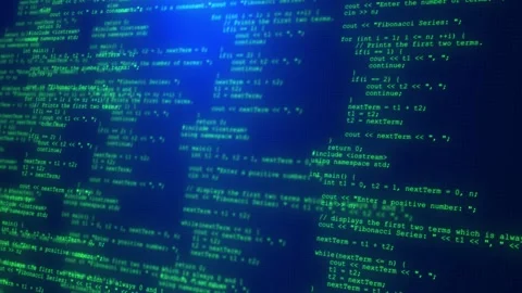 Programming, technology and computer background. Digital software source code. Stock Footage 246854566