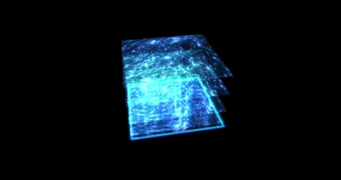 Programming, technology and digital circuit board abstract on dark background as Stock Footage 244703009