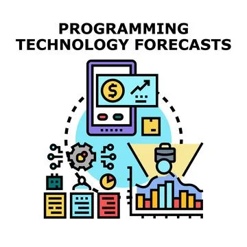 Programming technology forecasts concept vector illustration イラスト素材