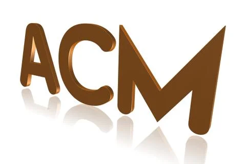Programming Term - ACM - Association for Computing Machinery - 3D image Stock Illustration