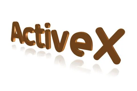 Programming Term - ActiveX - Extension to  OLE and COM Technologies - 3D image 스톡 일러스트